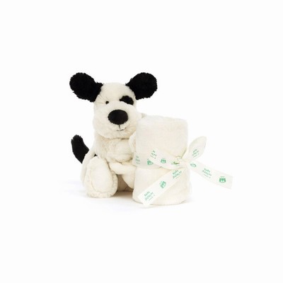 Jellycat Bashful Black & Cream Puppy Soothers New Zealand | CWOKG9860